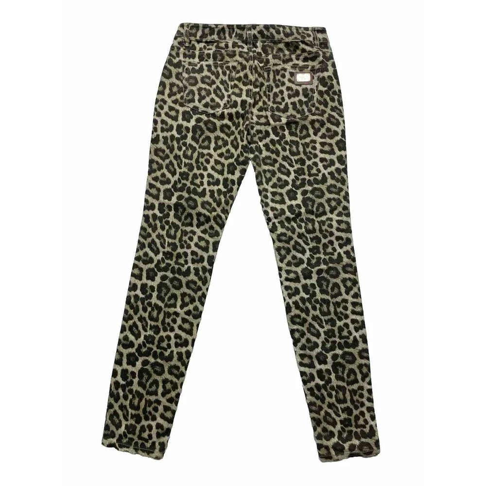 Michael Kors Leopard Print Super Stretch Skinny Jeans Women's Size 4